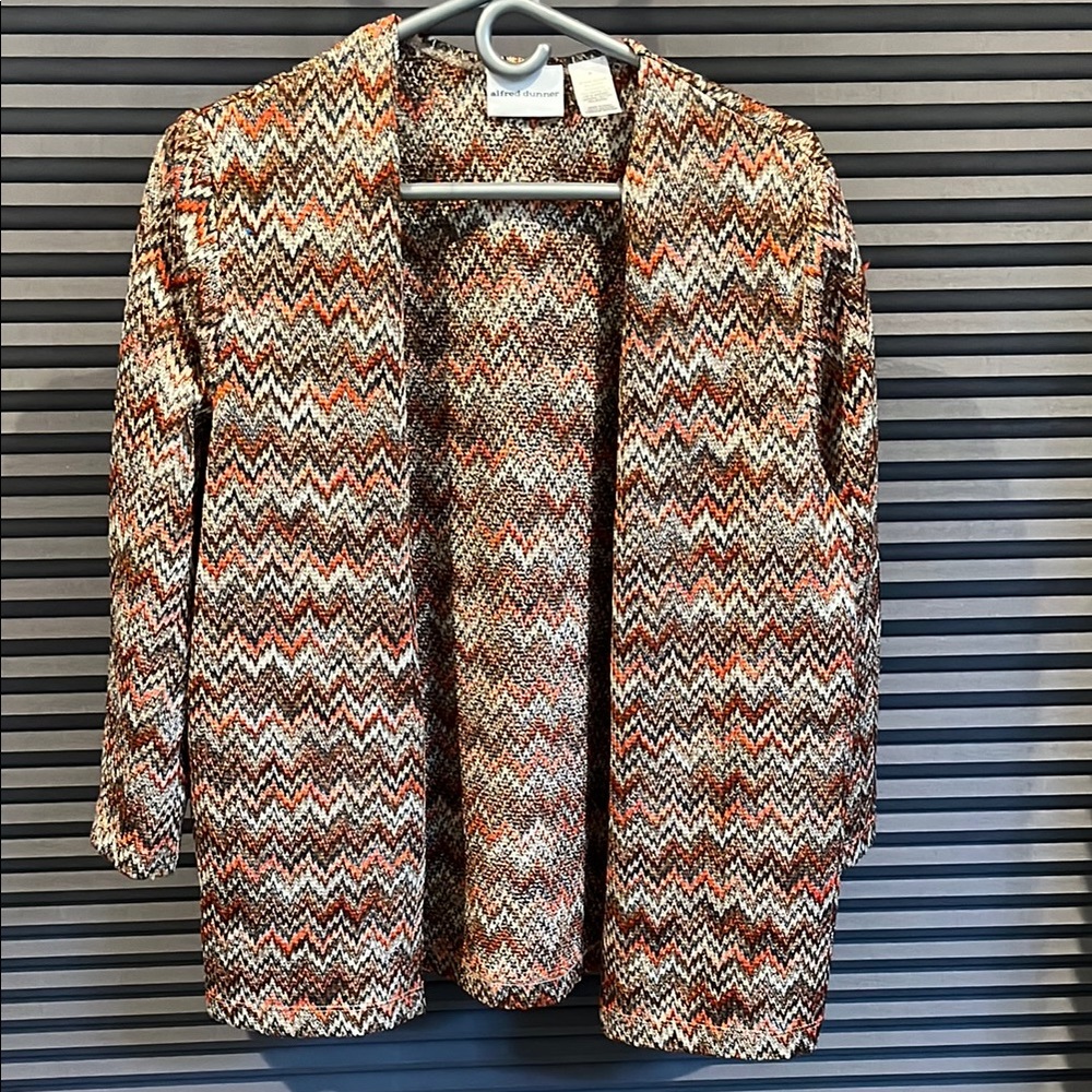 Chevron Pattern Open Front Cardigan - Picture 6 of 6
